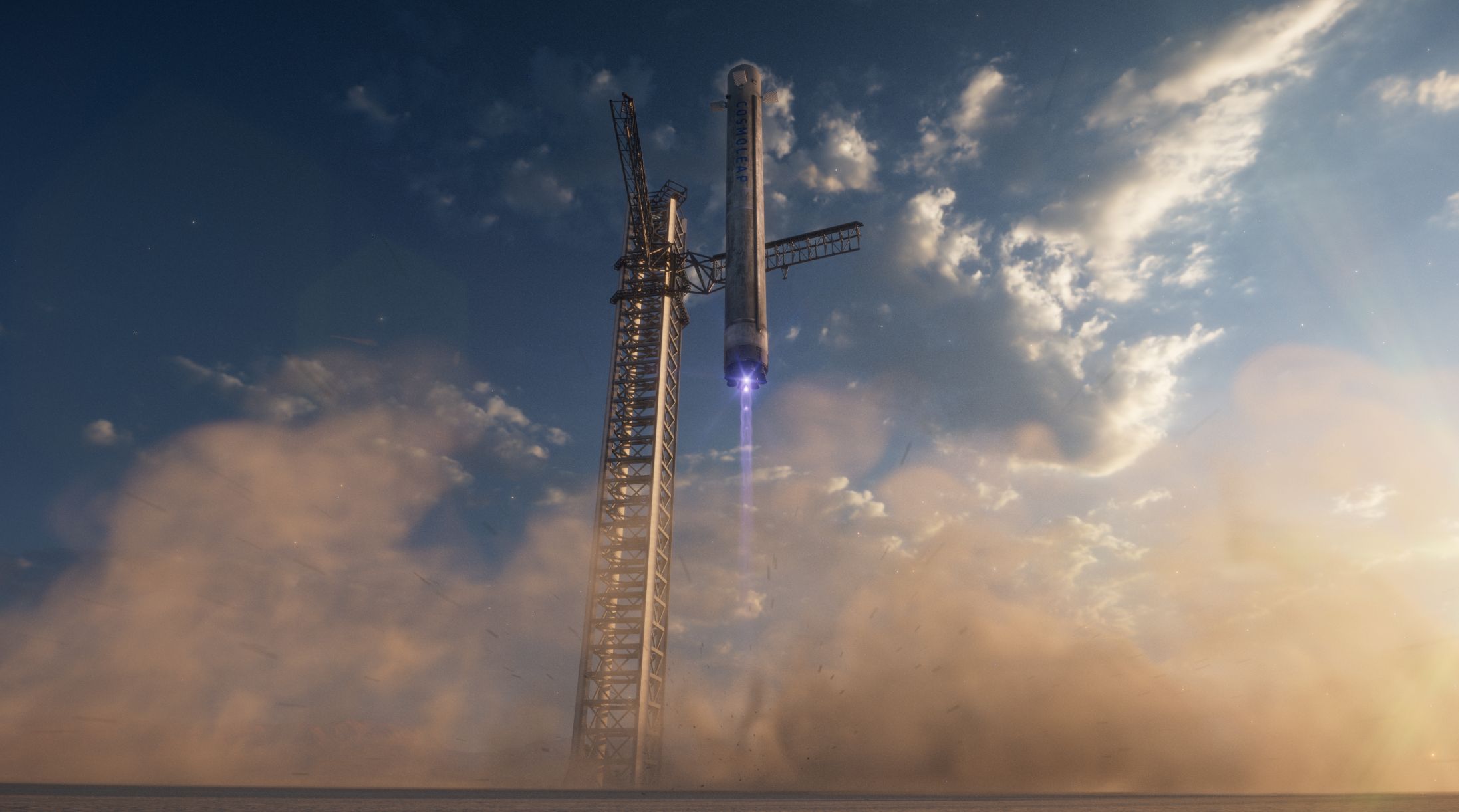再使用型ロケットを「巨大アームで捕獲」、スペースXと同じ回収法で 