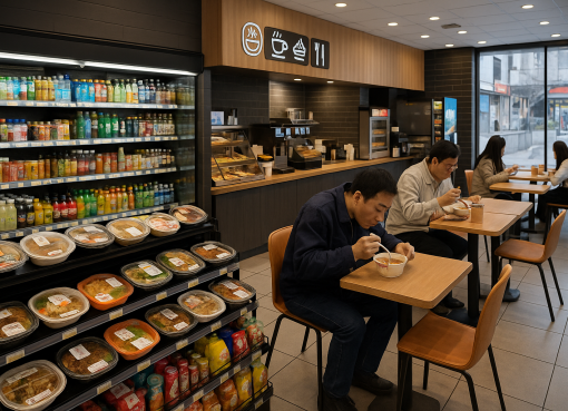 中国コンビニ、売上減でも「食堂化」加速　即時小売りやPB強化で活路探る