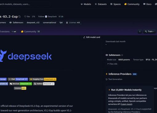 中国DeepSeek、実験的LLM「V3.2-Exp」を公開　API価格を半額以下に改定